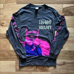 Cabaret Voltaire Micro-Phonies gray long-sleeve tee. Size Small.